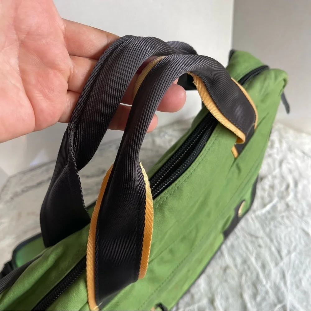 Puma Green Messenger Large Bag with Black and Yellow Accents